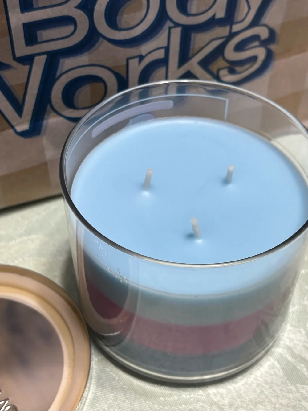 Bath & Body Works Blue Raspberry Snow Cone Three Wick Scented Candle - Picture 3 of 4